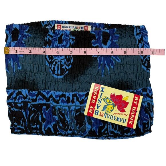 NEW Hawaiian Original by Basix Smocked Tube Top Polynesian Beach Surf Island OS - Picture 7 of 8